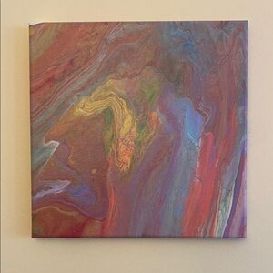 Abstract Multicolor Canvas Art 10”x10”